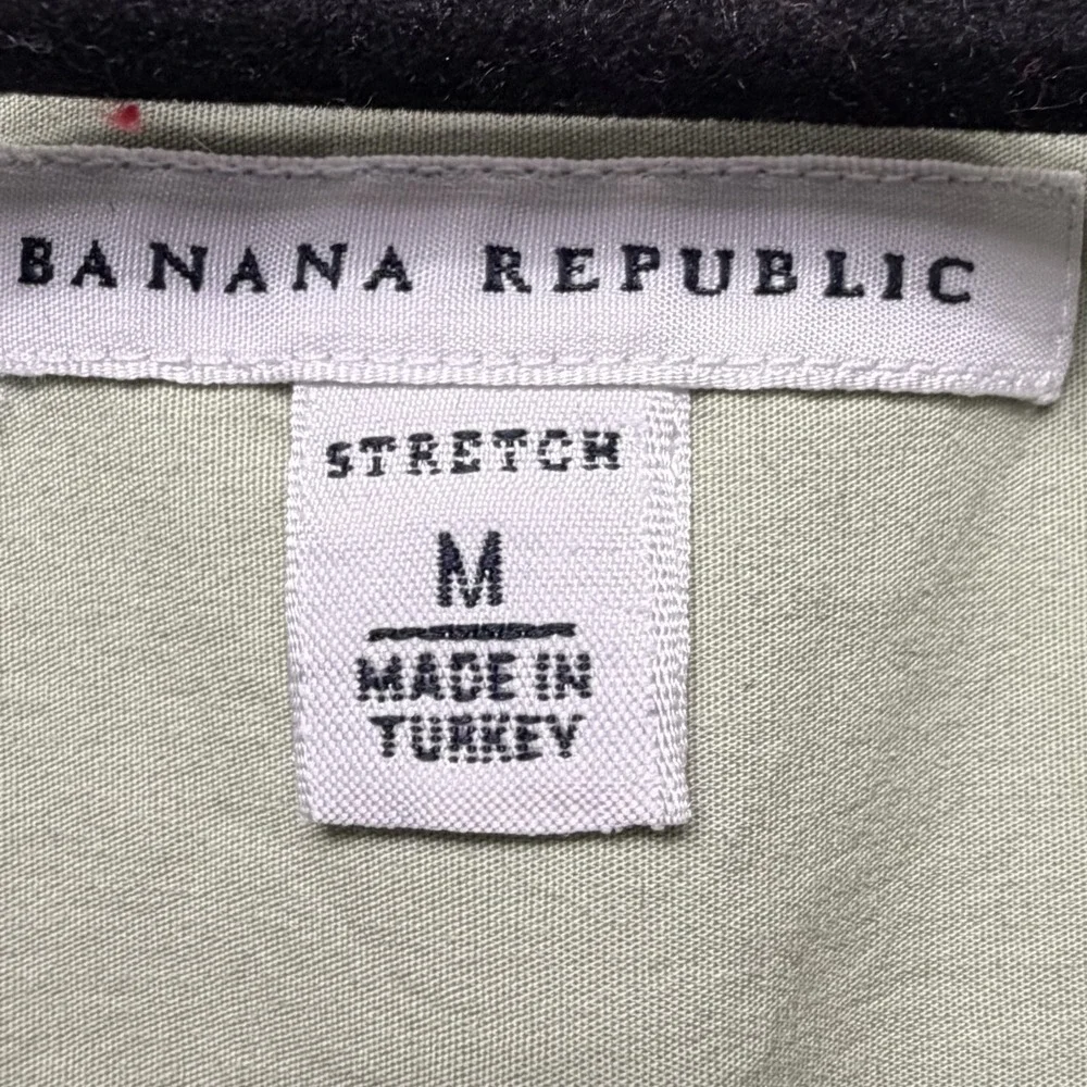 Banana Republic Shirt Mens Green Stretch Size Medium